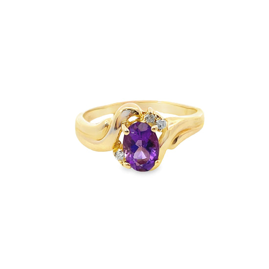 20K GOLD STONE RING - 0022568
