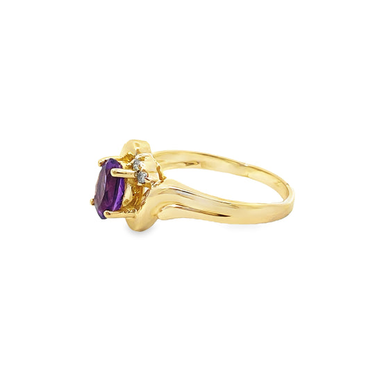 20K GOLD STONE RING - 0022568