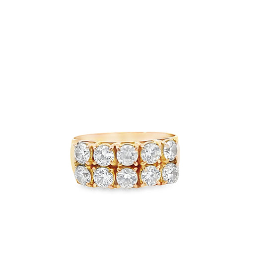 20K GOLD STONE RING - 0022570