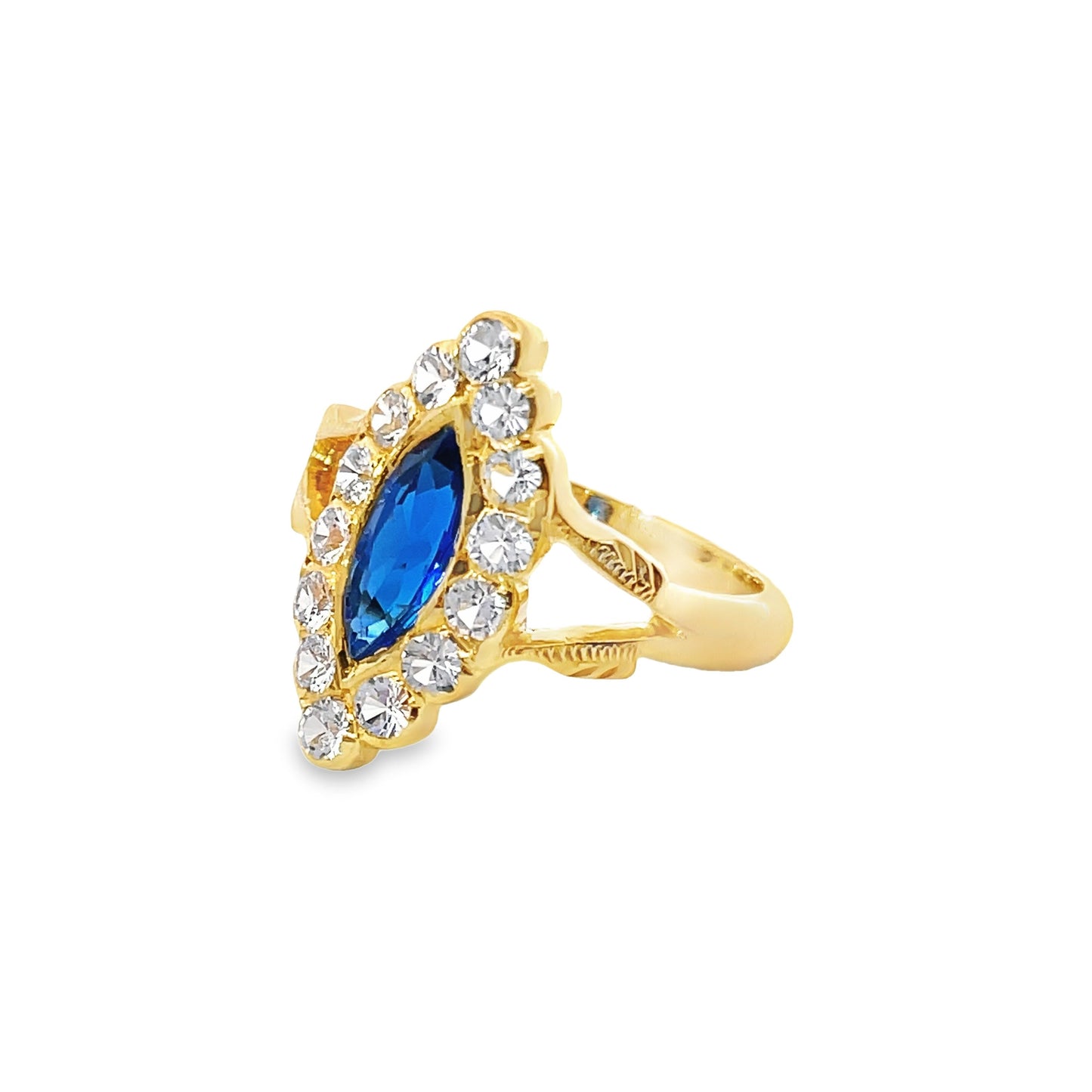 20K GOLD STONE RING - 0022572