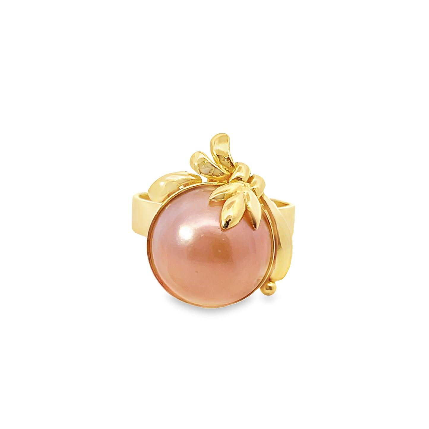 20K GOLD STONE RING - 0022573