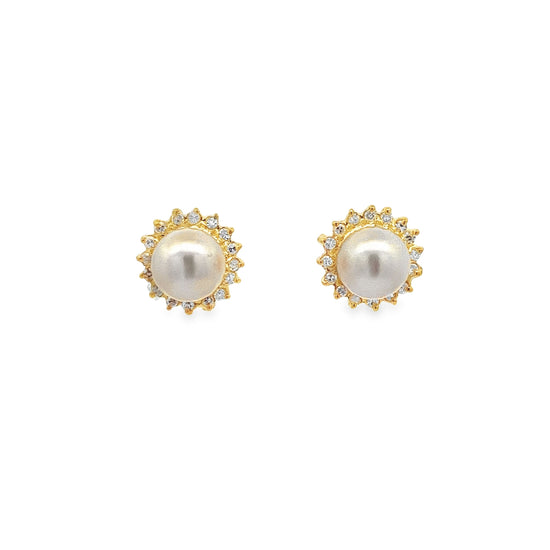 18K GOLD DIAMOND EARRINGS - 0022670