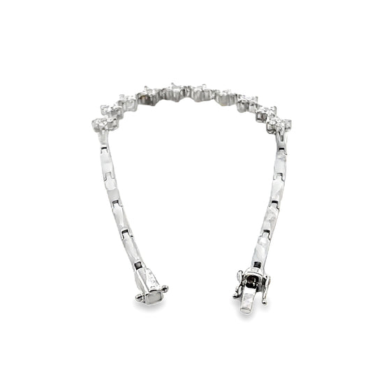 18K WHITE GOLD DIAMOND BRACELET - 0024305