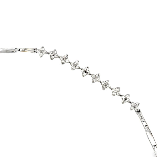 18K WHITE GOLD DIAMOND BRACELET - 0024305