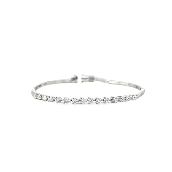 18K WHITE GOLD DIAMOND BRACELET - 0024307