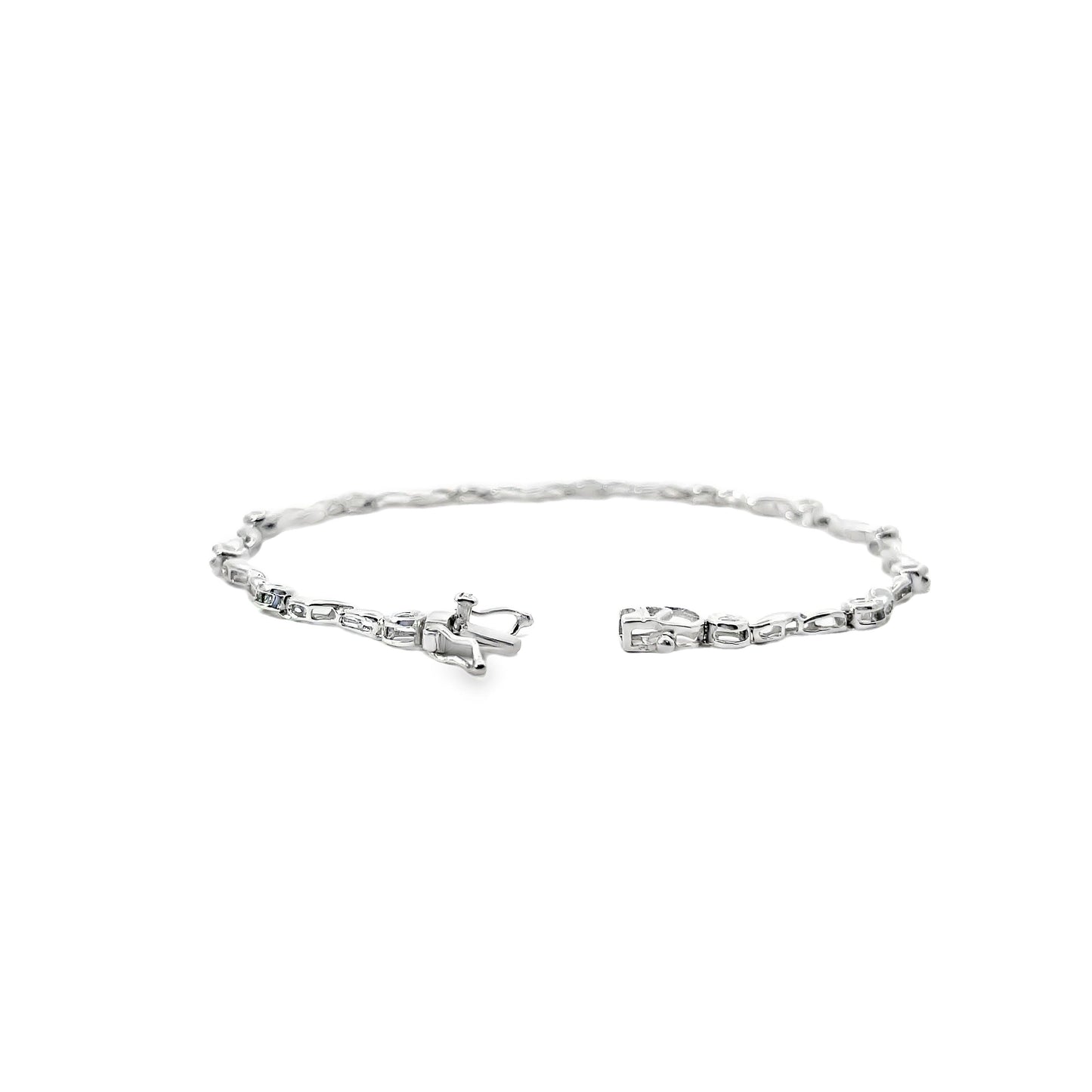 18K WHITE GOLD DIAMOND BRACELET - 0024308