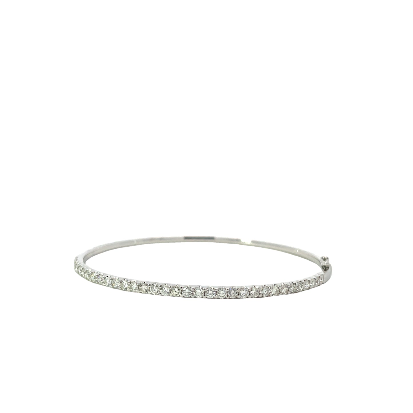 18K WHITE GOLD DIAMOND BANGLE - 0024310