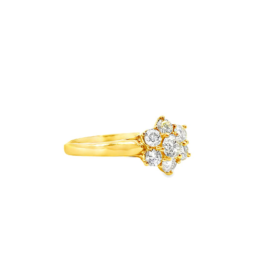 20K GOLD DIAMOND RING - 0024313