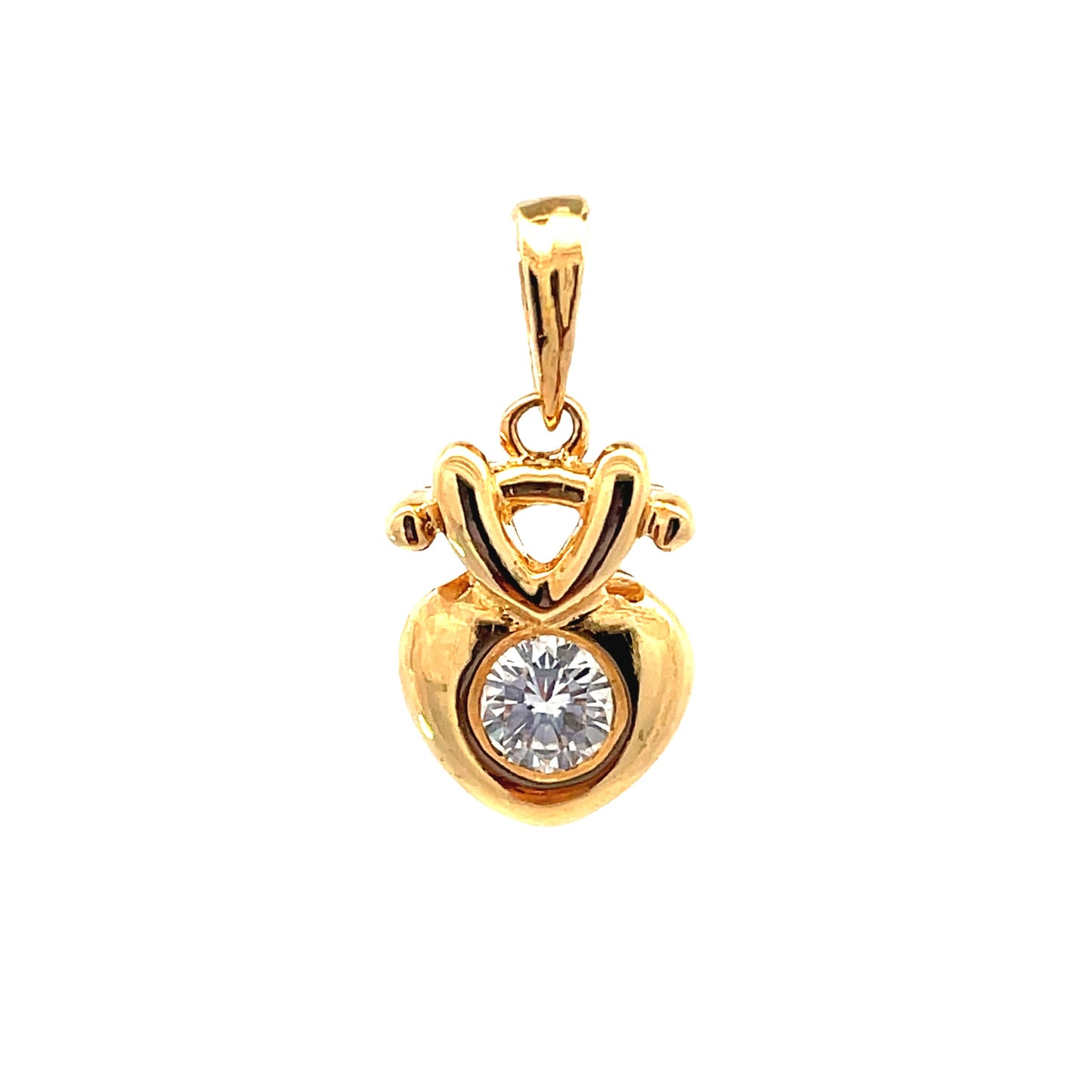 20K GOLD DIAMOND PENDANT - 0024321