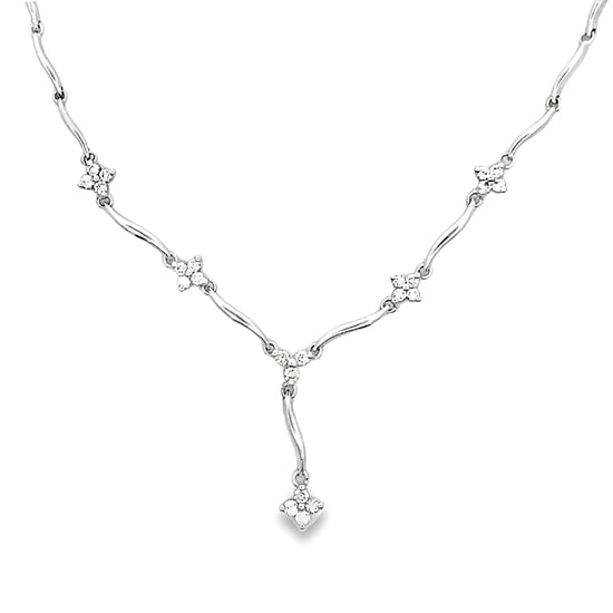 18K WHITE GOLD DIAMOND CHAIN - 0024323