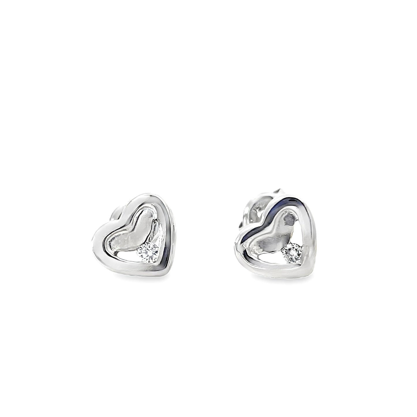 18K WHITE GOLD DIAMOND EARRINGS - 0024295