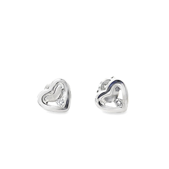18K WHITE GOLD DIAMOND EARRINGS - 0024295