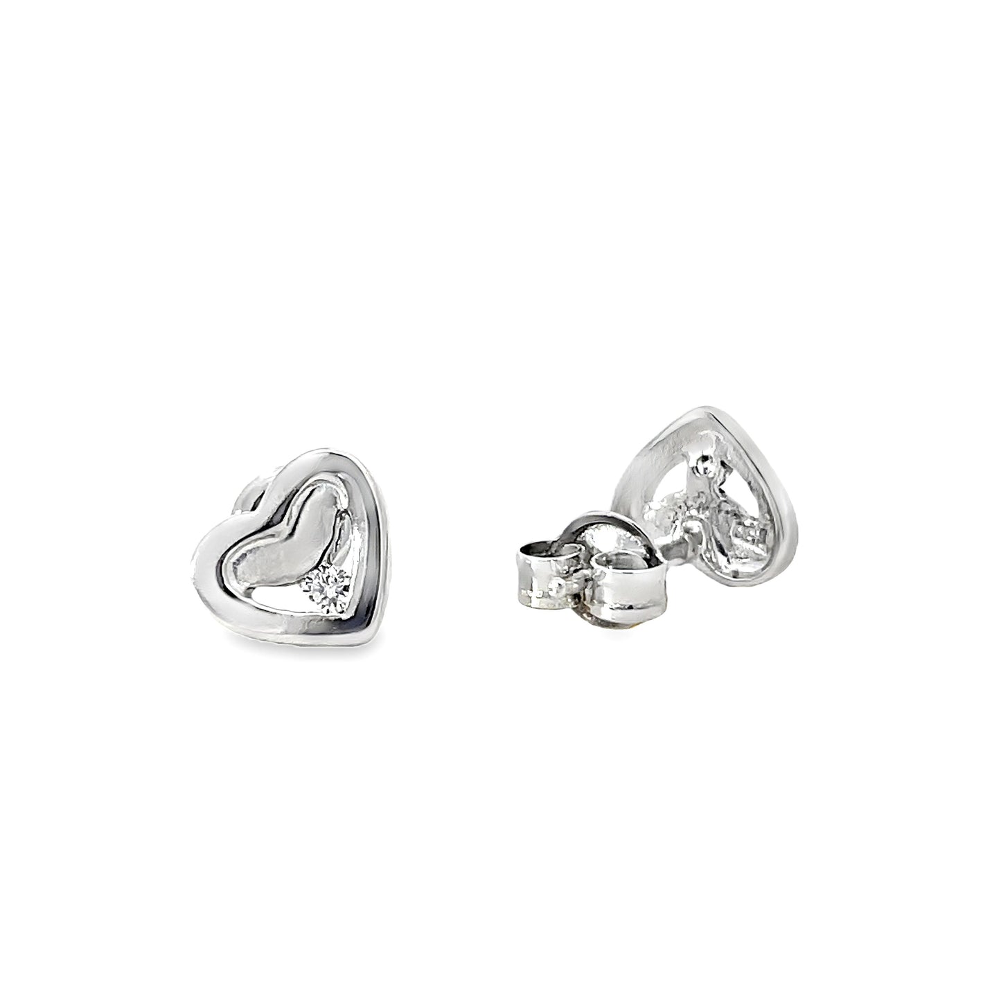 18K WHITE GOLD DIAMOND EARRINGS - 0024295