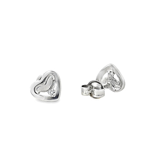 18K WHITE GOLD DIAMOND EARRINGS - 0024295