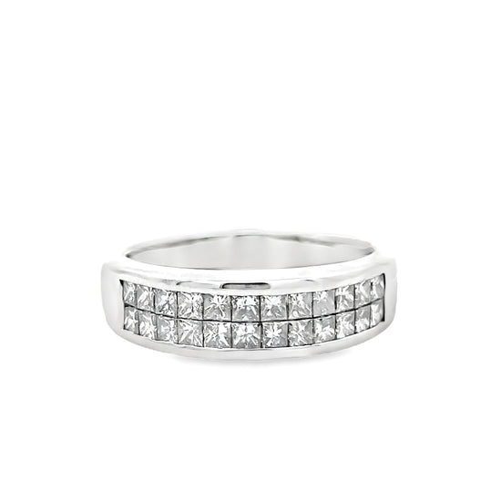 18K WHITE GOLD DIAMOND RING - 0024227