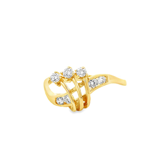 18K GOLD DIAMOND RING - 0024273
