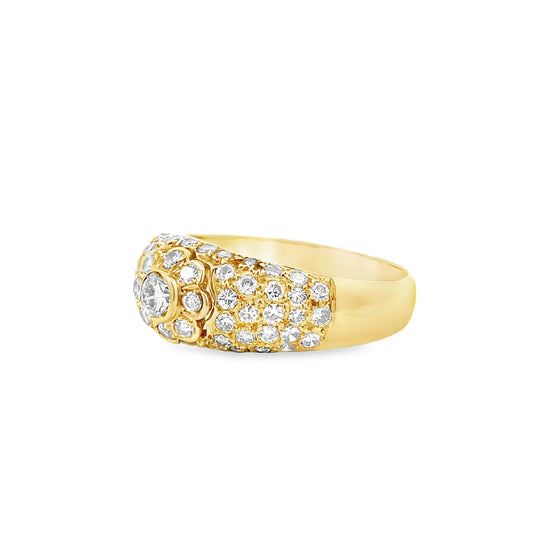 18K GOLD DIAMOND RING - 0024279