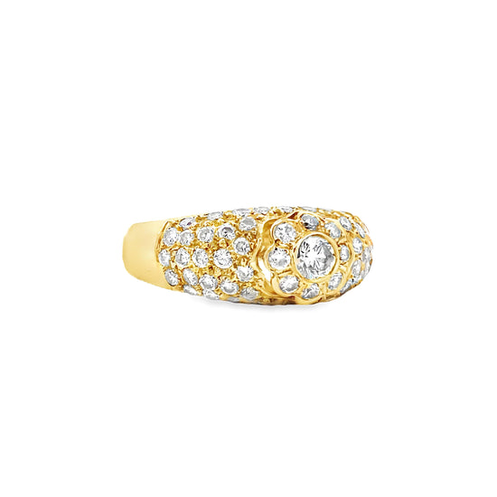 18K GOLD DIAMOND RING - 0024279