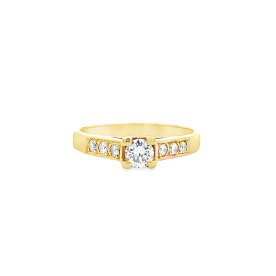 20K GOLD DIAMOND RING - 0024259