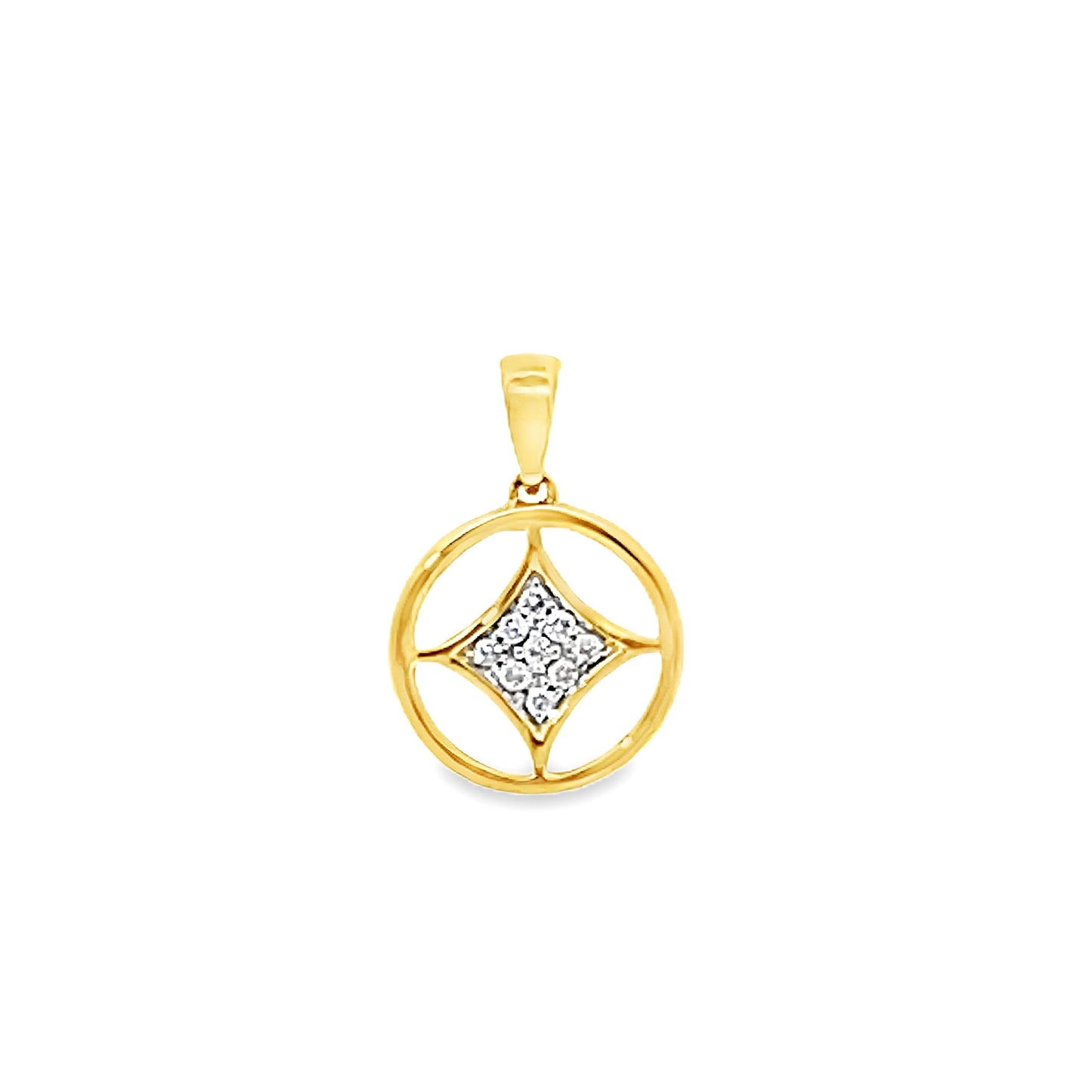 18K GOLD DIAMOND PENDANT - 0024386