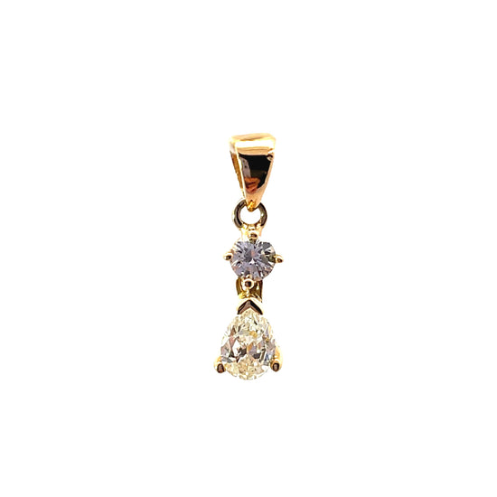 18K GOLD DIAMOND PENDANT - 0024391