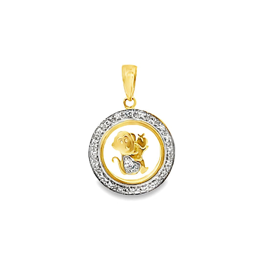 18K GOLD DIAMOND PENDANT - 0024398