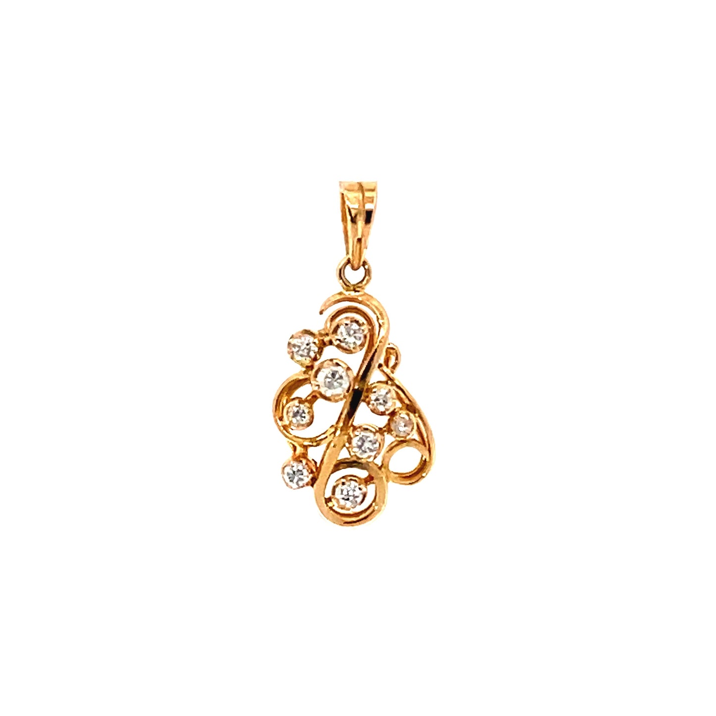 18K GOLD DIAMOND PENDANT - 0024401