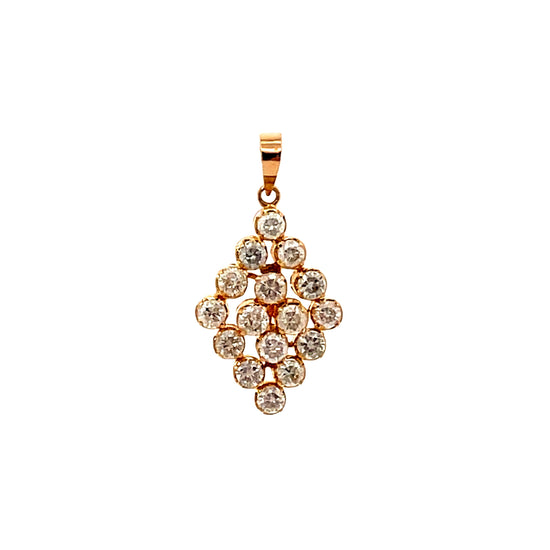 18K GOLD DIAMOND PENDANT - 0024403
