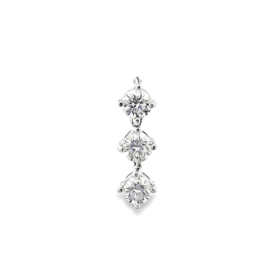 18K WHITE GOLD DIAMOND PENDANT - 0024412