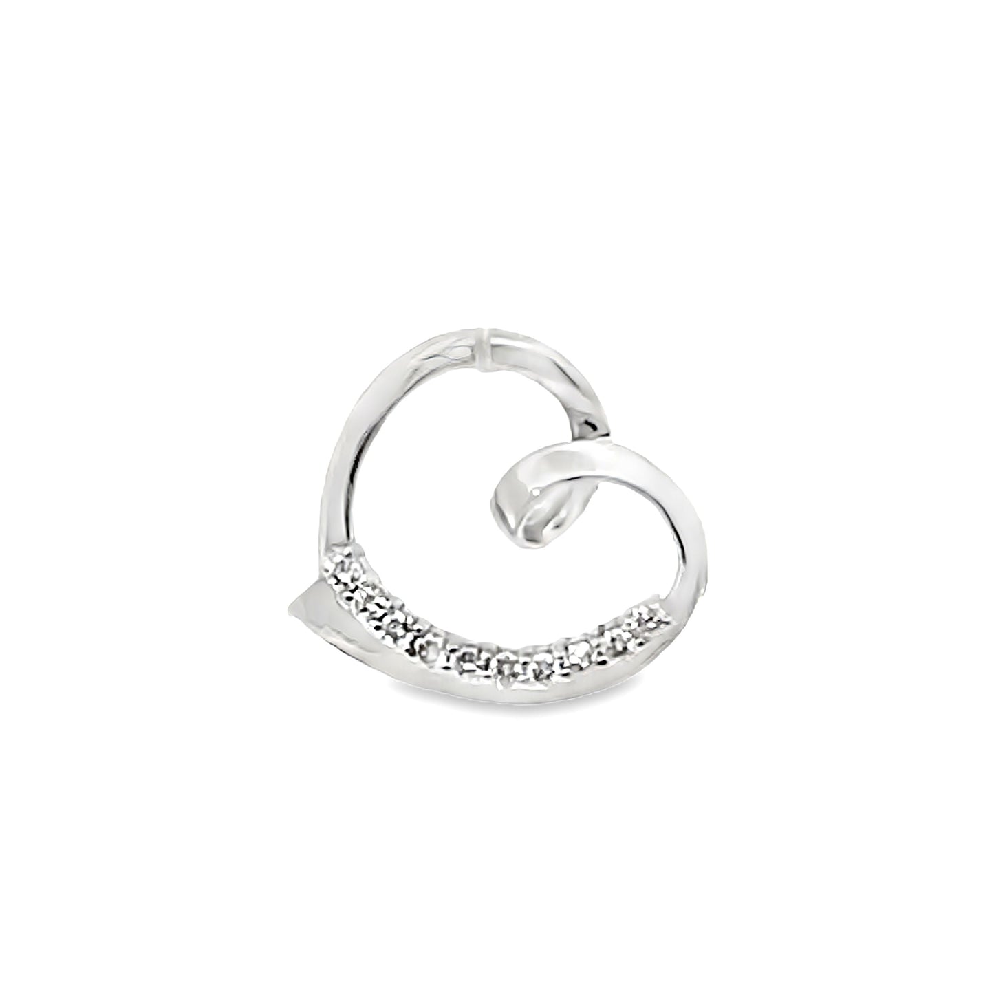 18K WHITE GOLD DIAMOND PENDANT - 0024413