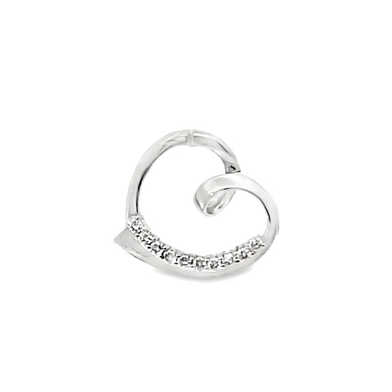 18K WHITE GOLD DIAMOND PENDANT - 0024413