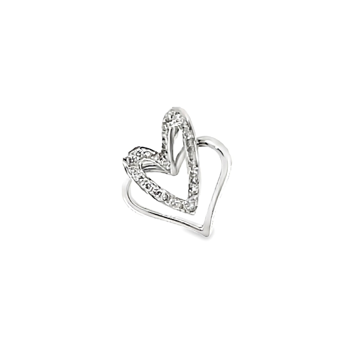 18K WHITE GOLD DIAMOND PENDANT - 0024422