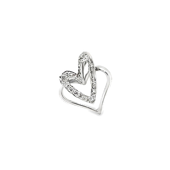 18K WHITE GOLD DIAMOND PENDANT - 0024422