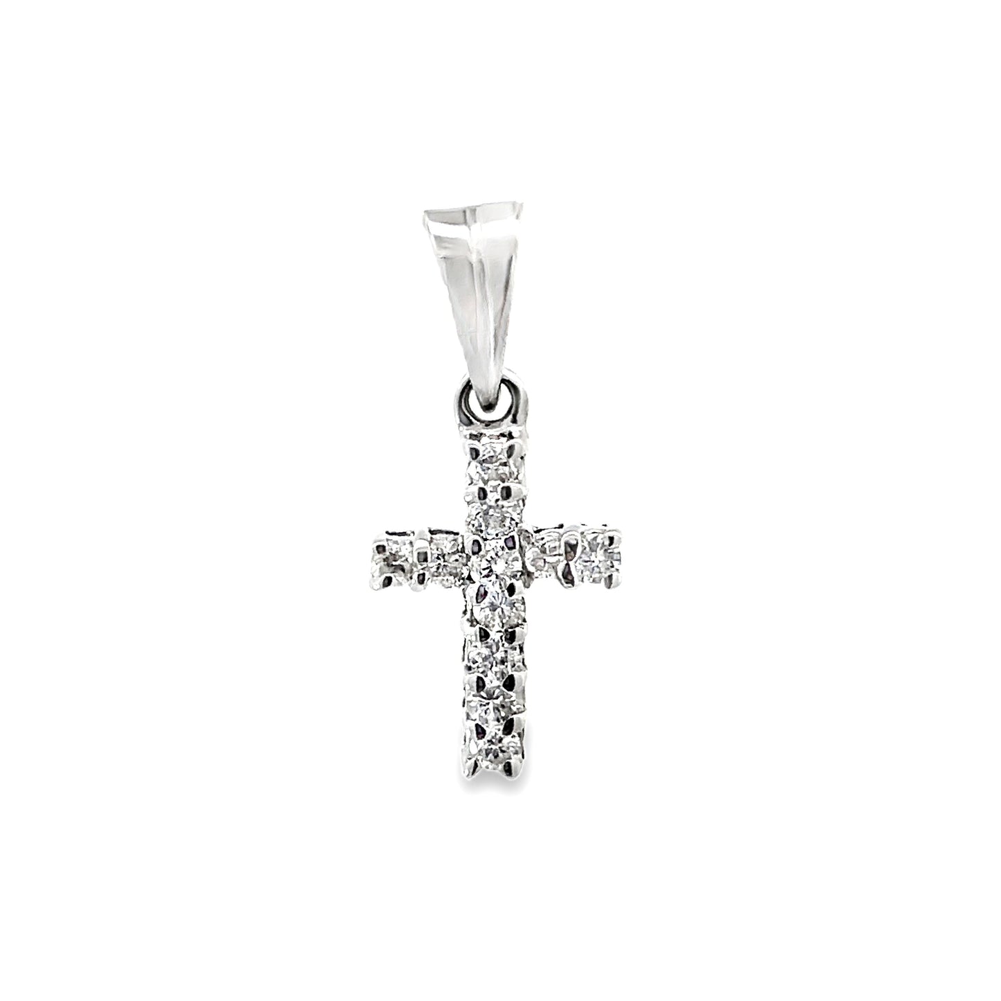 18K WHITE GOLD DIAMOND PENDANT - 0024423