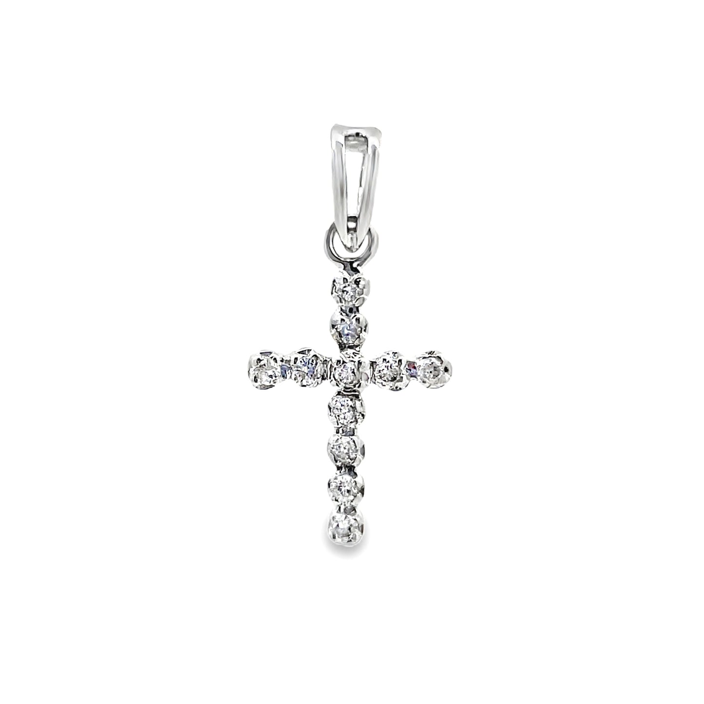 18K WHITE GOLD DIAMOND PENDANT - 0024425