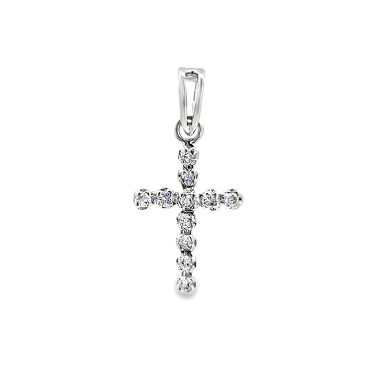 18K WHITE GOLD DIAMOND PENDANT - 0024425