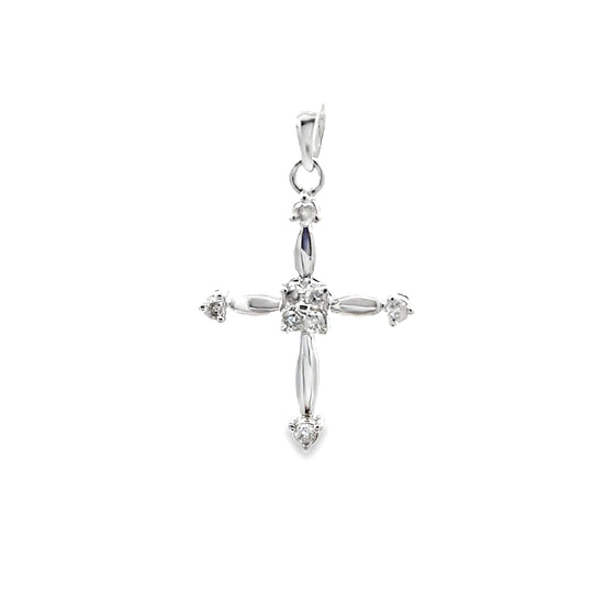 18K WHITE GOLD DIAMOND PENDANT - 0024426