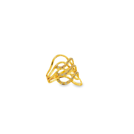 18K GOLD DIAMOND RING - 0024353