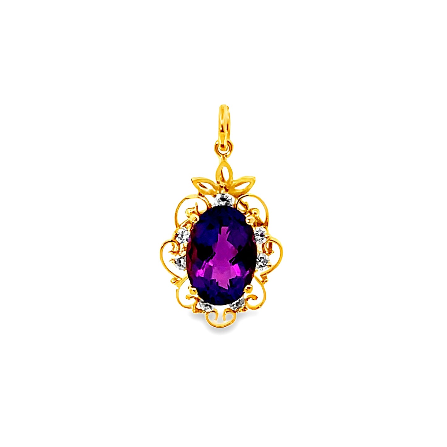 18K GOLD DIAMOND PENDANT - 0024464