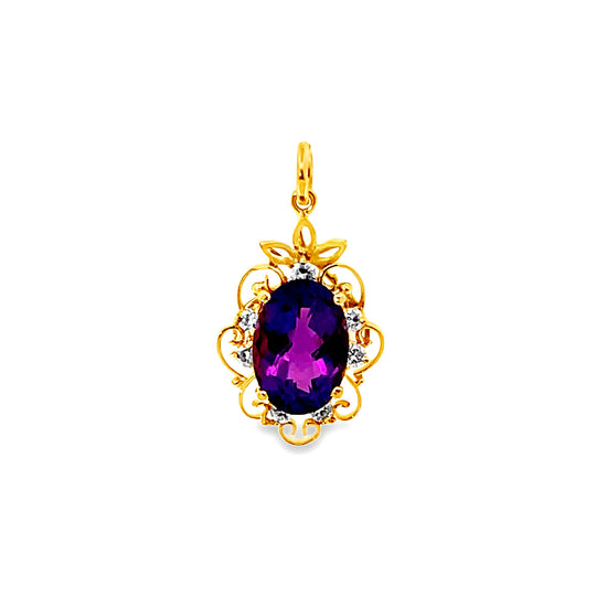 18K GOLD DIAMOND PENDANT - 0024464