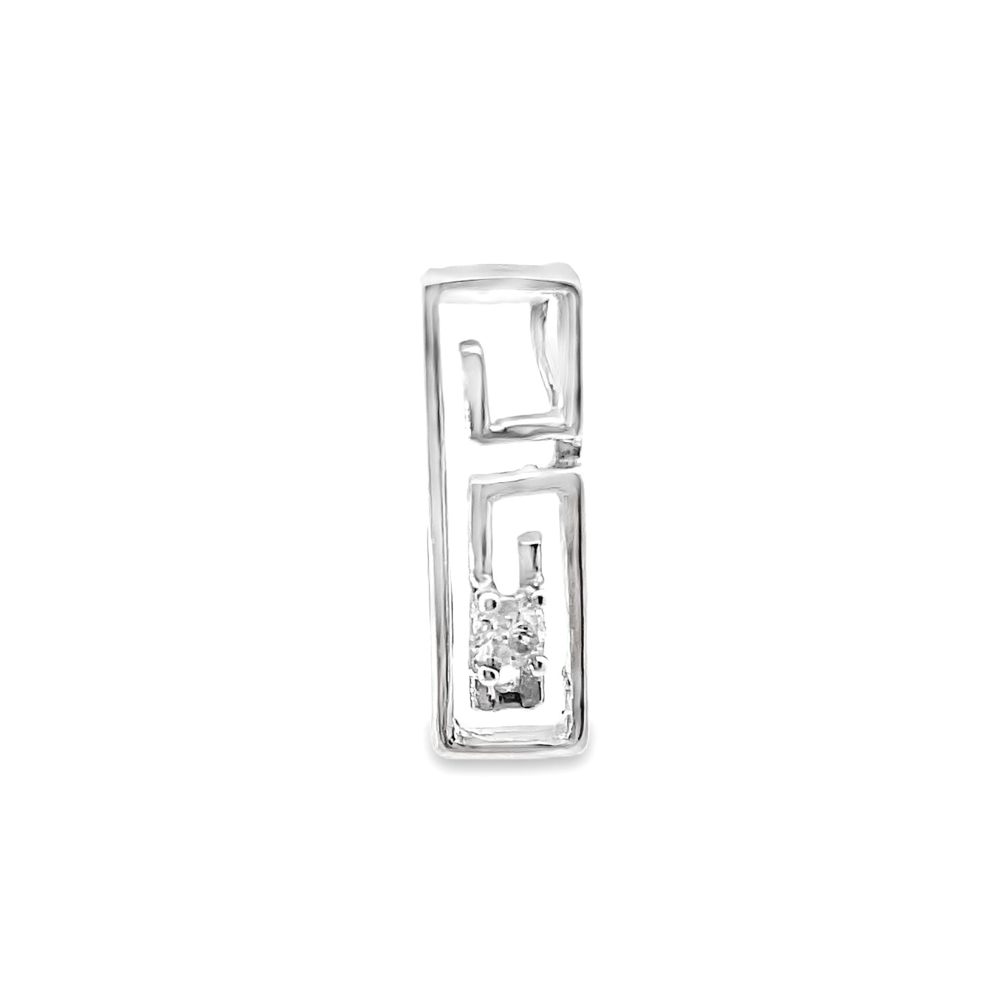18K WHITE GOLD DIAMOND PENDANT - 0024475