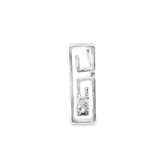 18K WHITE GOLD DIAMOND PENDANT - 0024475