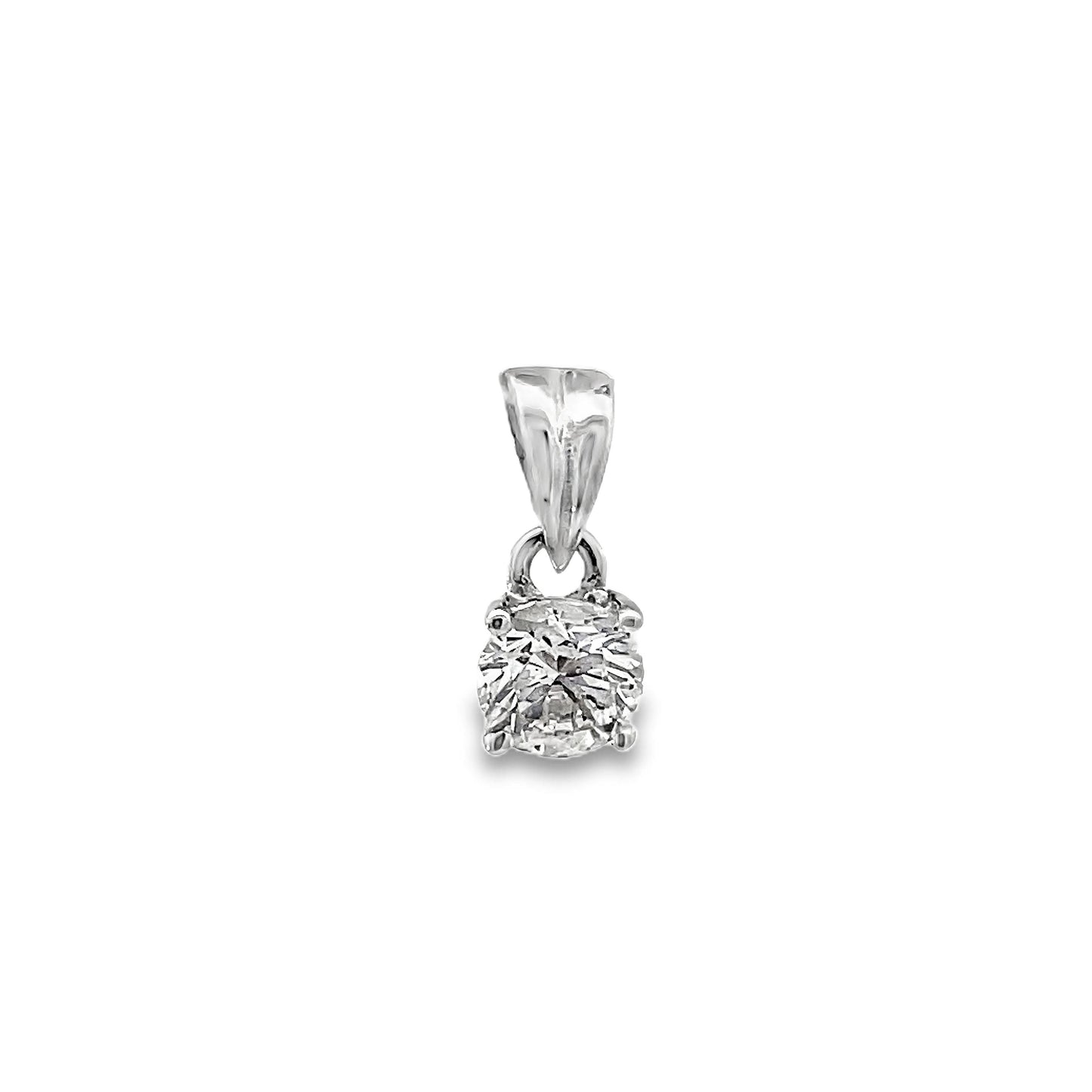 18K WHITE GOLD DIAMOND PENDANT - 0024476