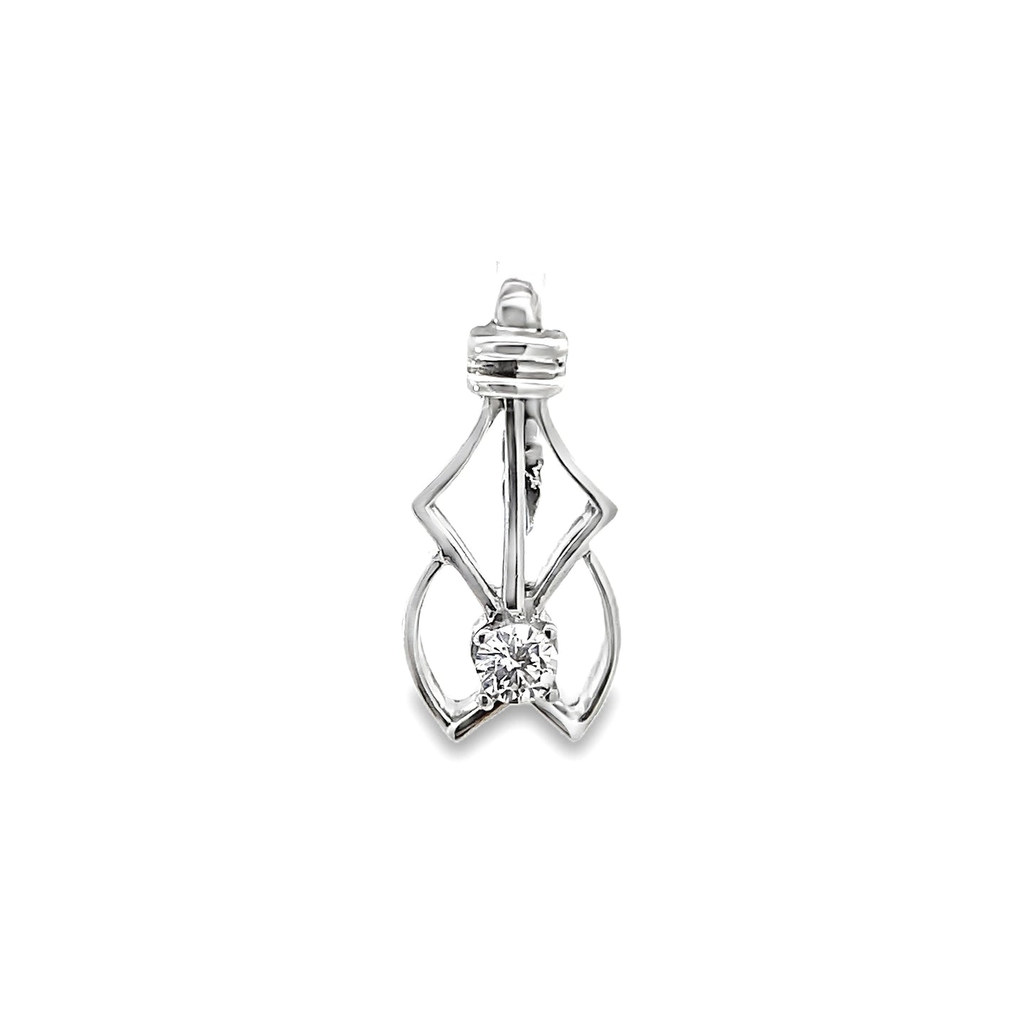 18K WHITE GOLD DIAMOND PENDANT - 0024480