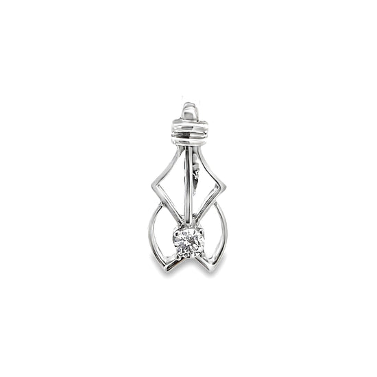 18K WHITE GOLD DIAMOND PENDANT - 0024480