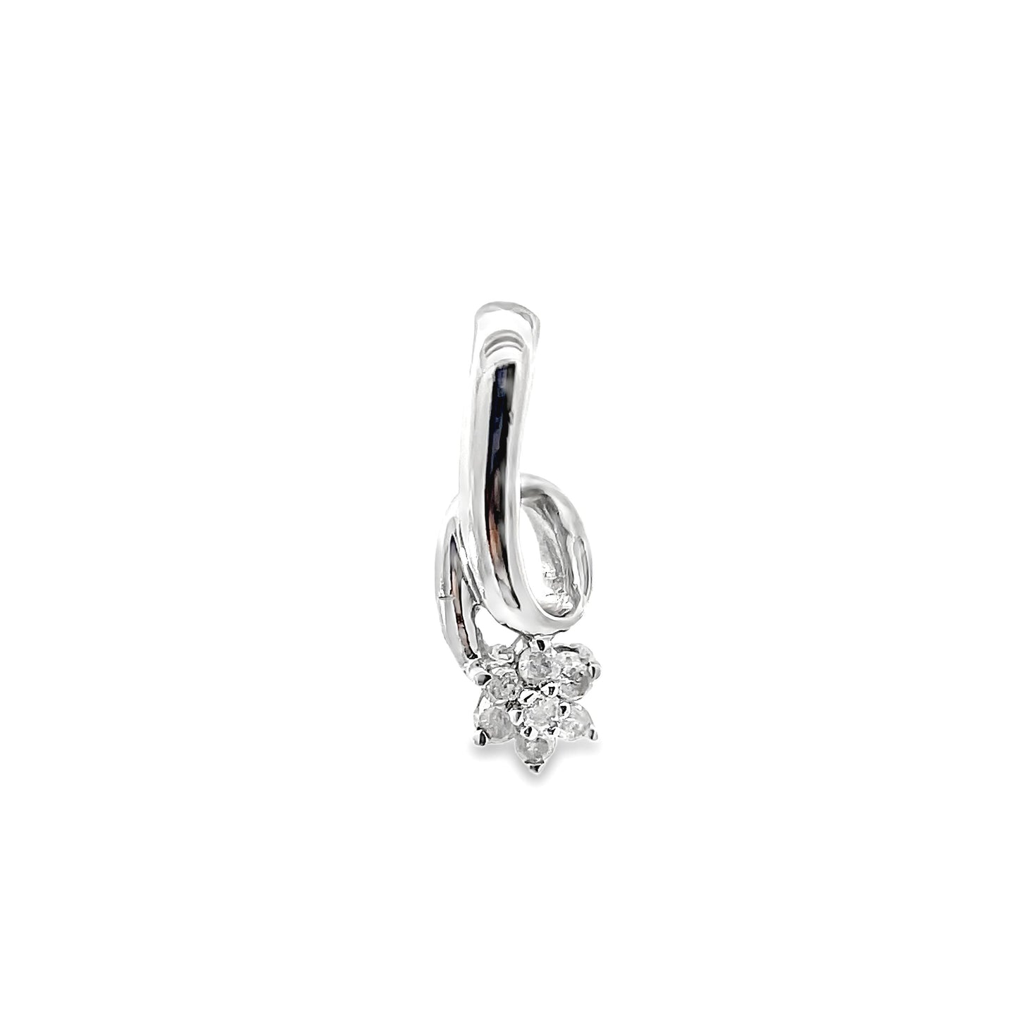 18K WHITE GOLD DIAMOND PENDANT - 0024483