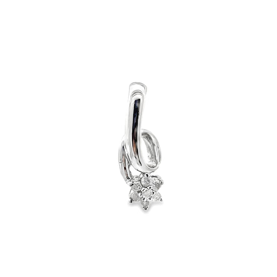 18K WHITE GOLD DIAMOND PENDANT - 0024483