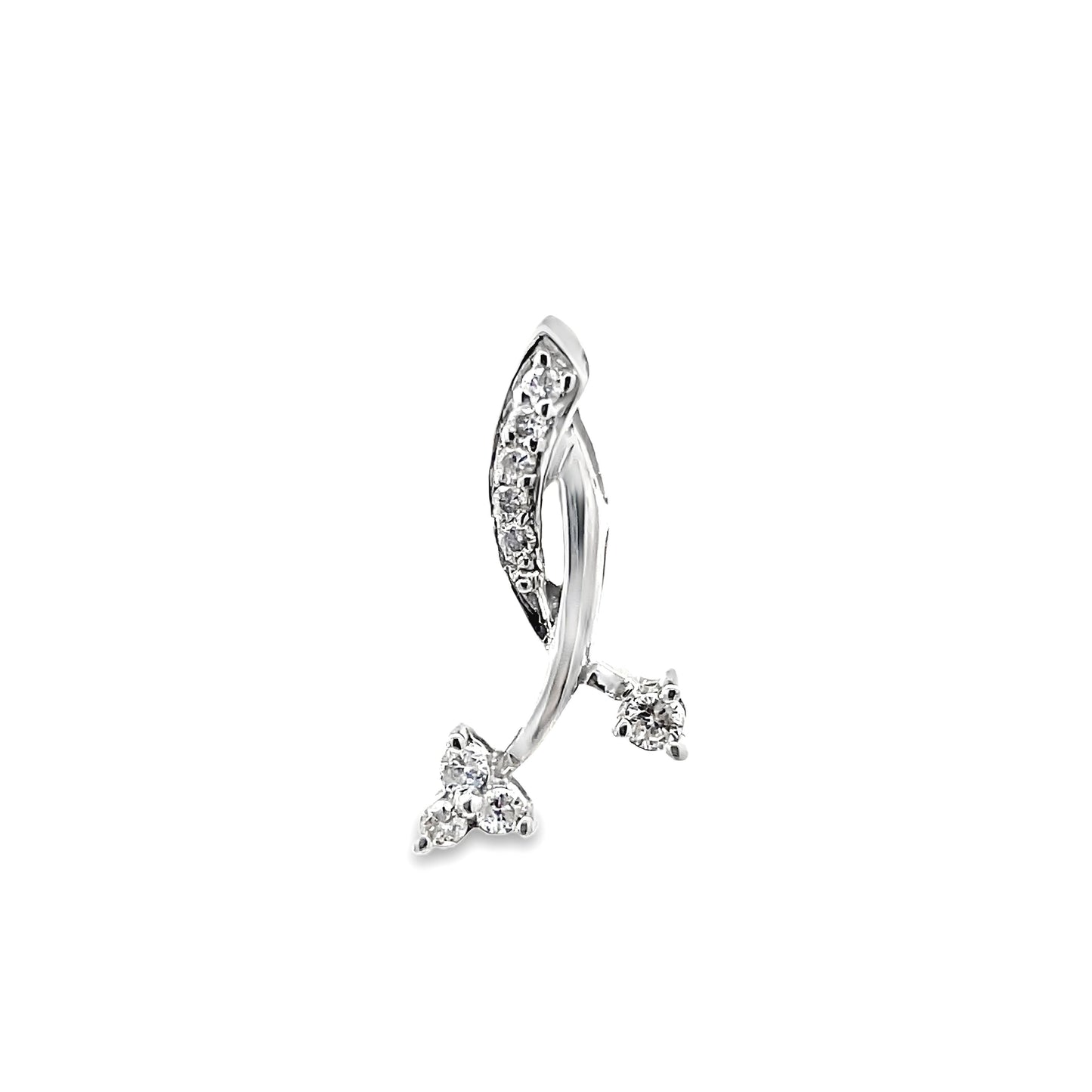 18K WHITE GOLD DIAMOND PENDANT - 0024488