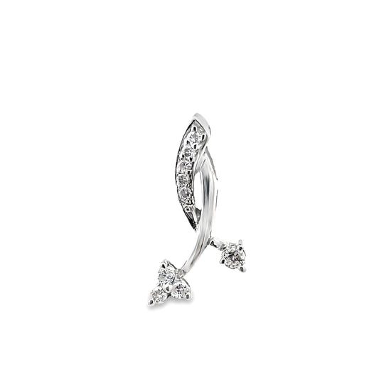18K WHITE GOLD DIAMOND PENDANT - 0024488