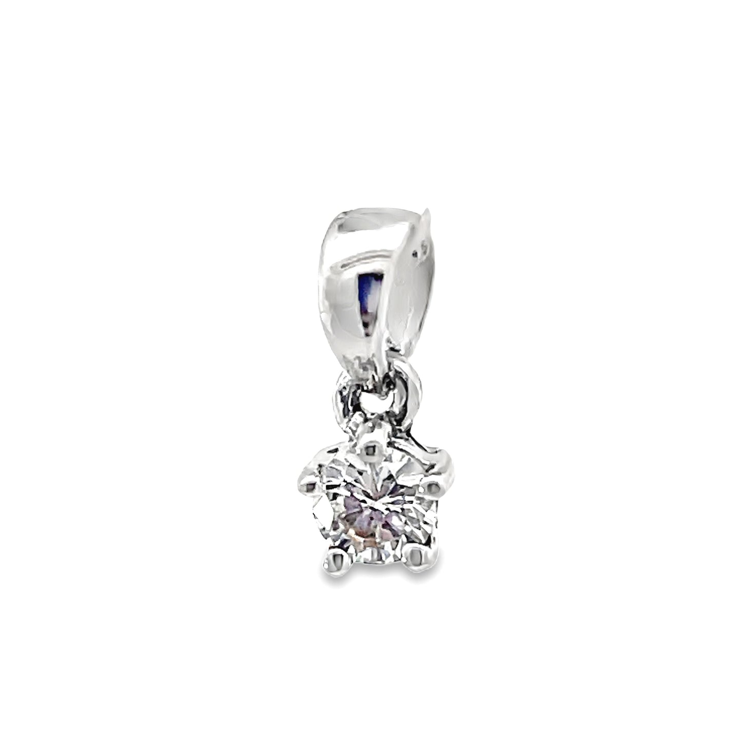 18K WHITE GOLD DIAMOND PENDANT - 0024489